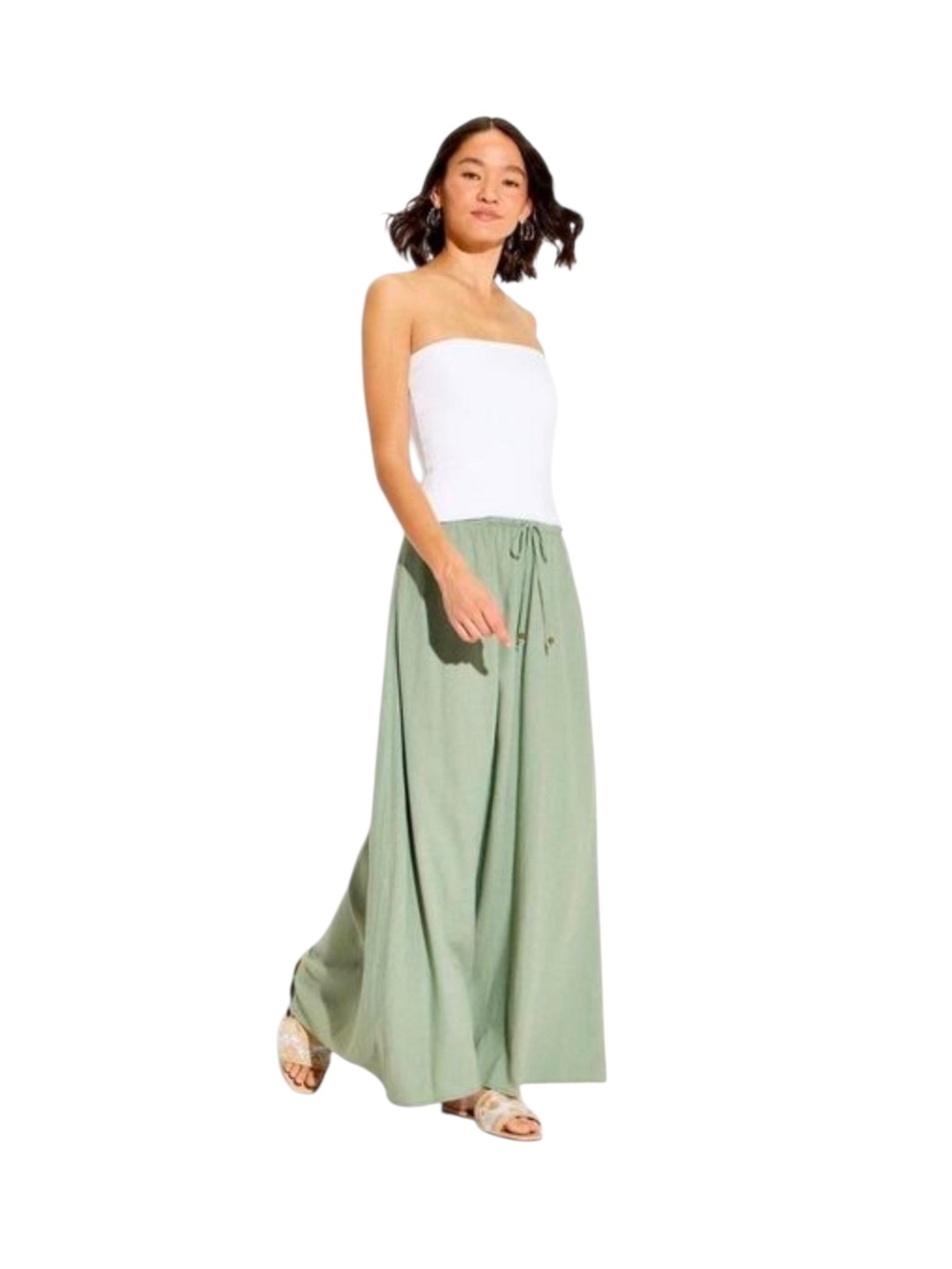 Wild Fable Linen Maxi Skirt - Sage Green
